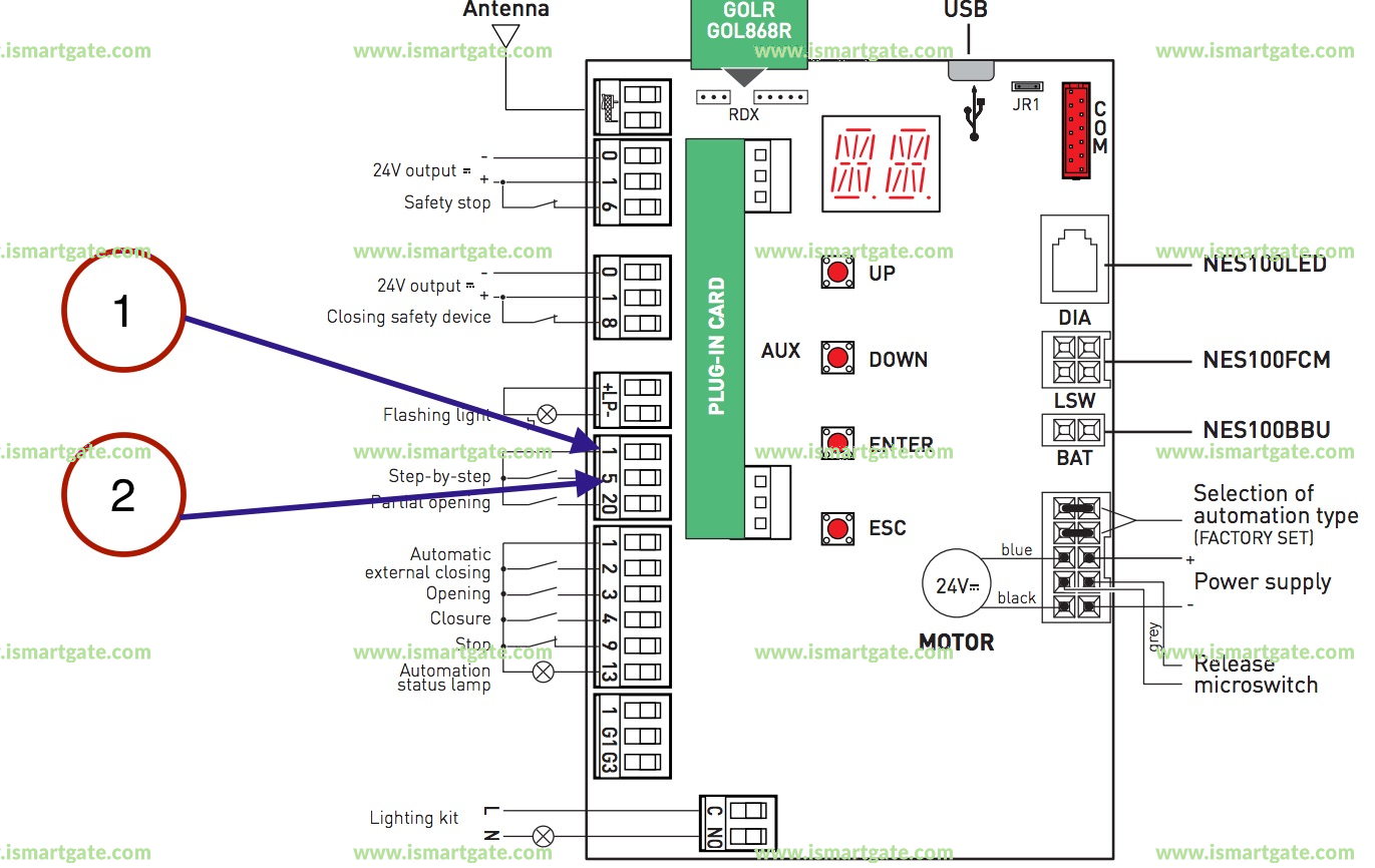 smart garage door opener for Entrematic NEOS+ (CS12M)