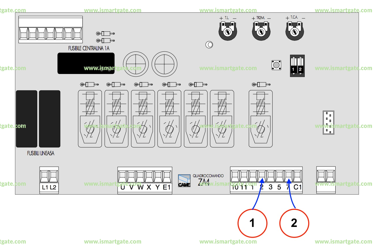 smart garage door opener for CAME ZA4
